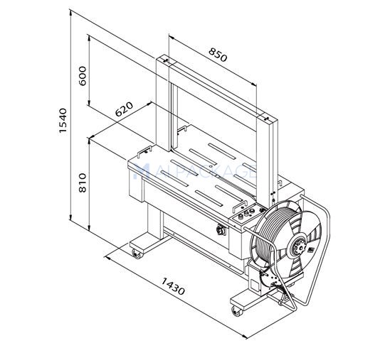 เครื่องแพ็คระบบออโต้ , เครื่องรัดกล่องระบบออโต้ ( Auto ) , เครื่องรัดกล่องอัตโนมัติ , Automatic strapping Machines , เครื่องรัดกล่อง , เครื่องรัดกล่องอัตโนมัติรุ่น TP-601D