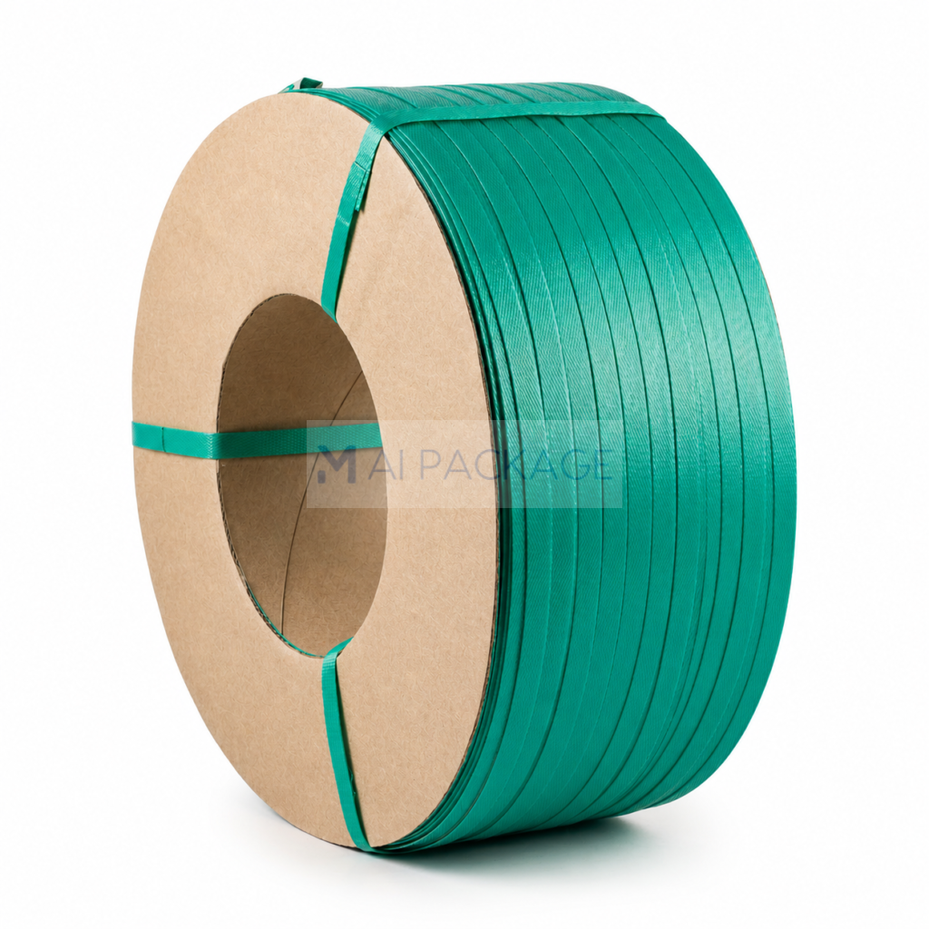 สายรัดพลาสติกPPสีเขียวเกรดAหนา0.6