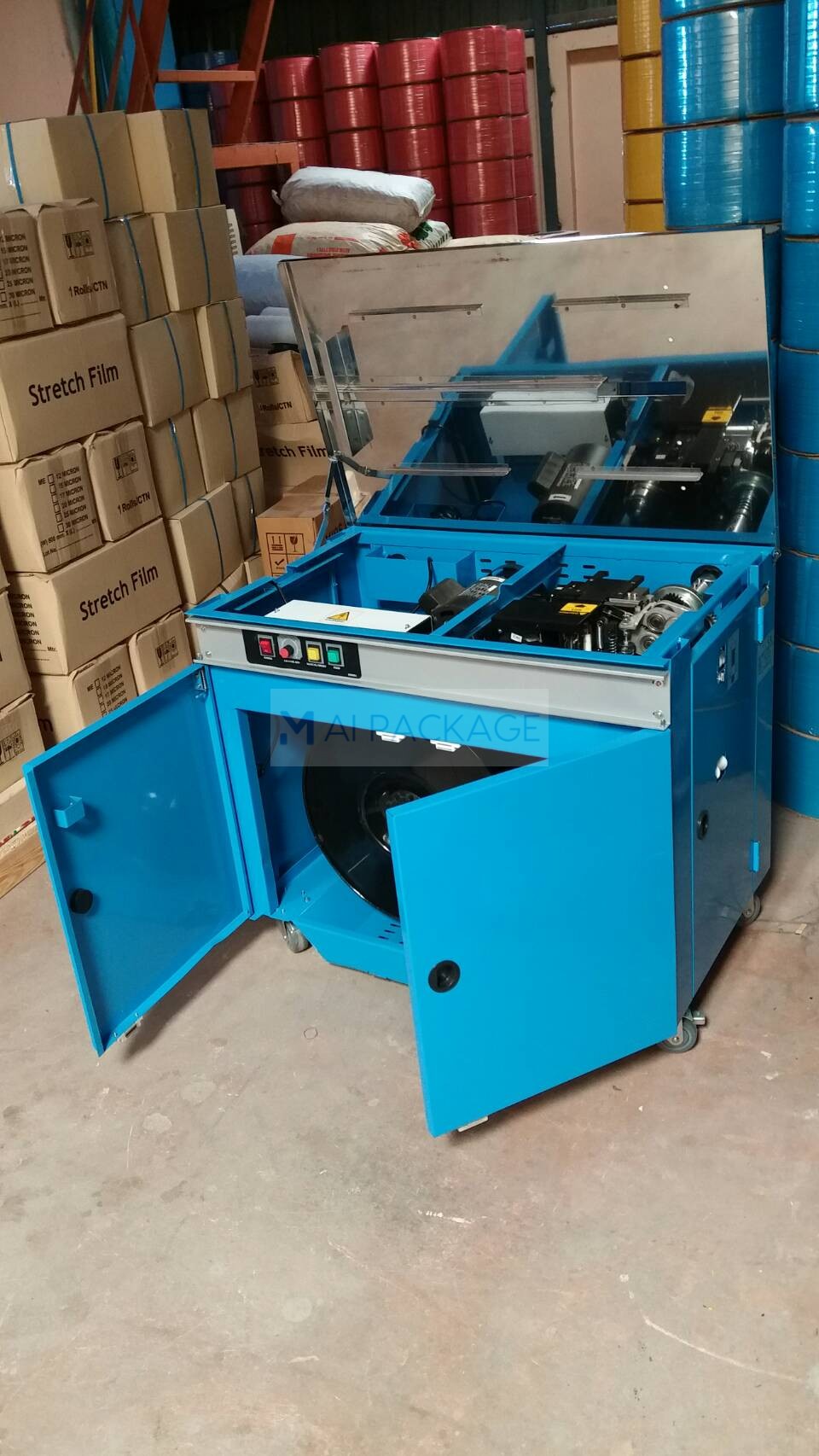 เครื่องรัดกล่อง,เครื่องรัดกล่องกึ่งอัตโนมัติ WE-801UD