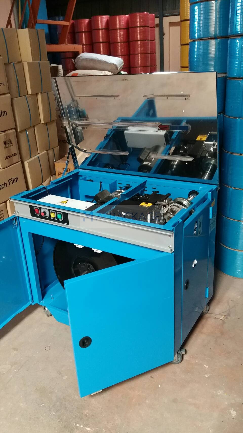 เครื่องรัดกล่อง,เครื่องรัดกล่องกึ่งอัตโนมัติ WE-801UD