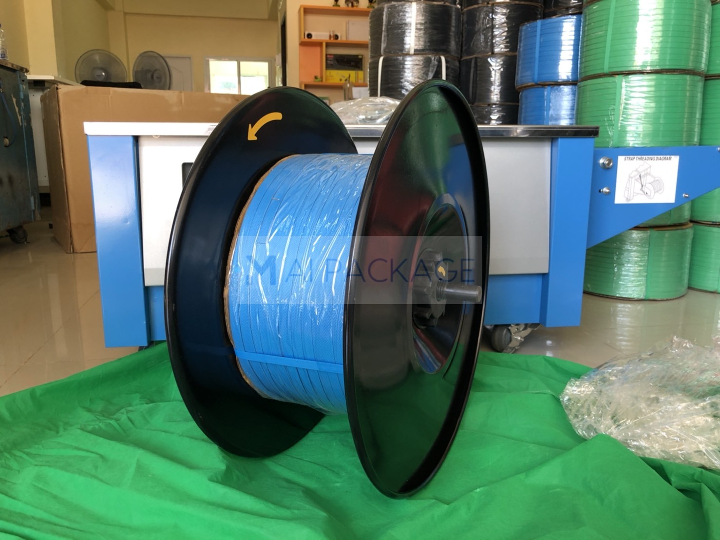 เครื่องรัดกล่อง,เครื่องนรัดกล่องกึ่งอัตโนมัติรุ่นWE-801L