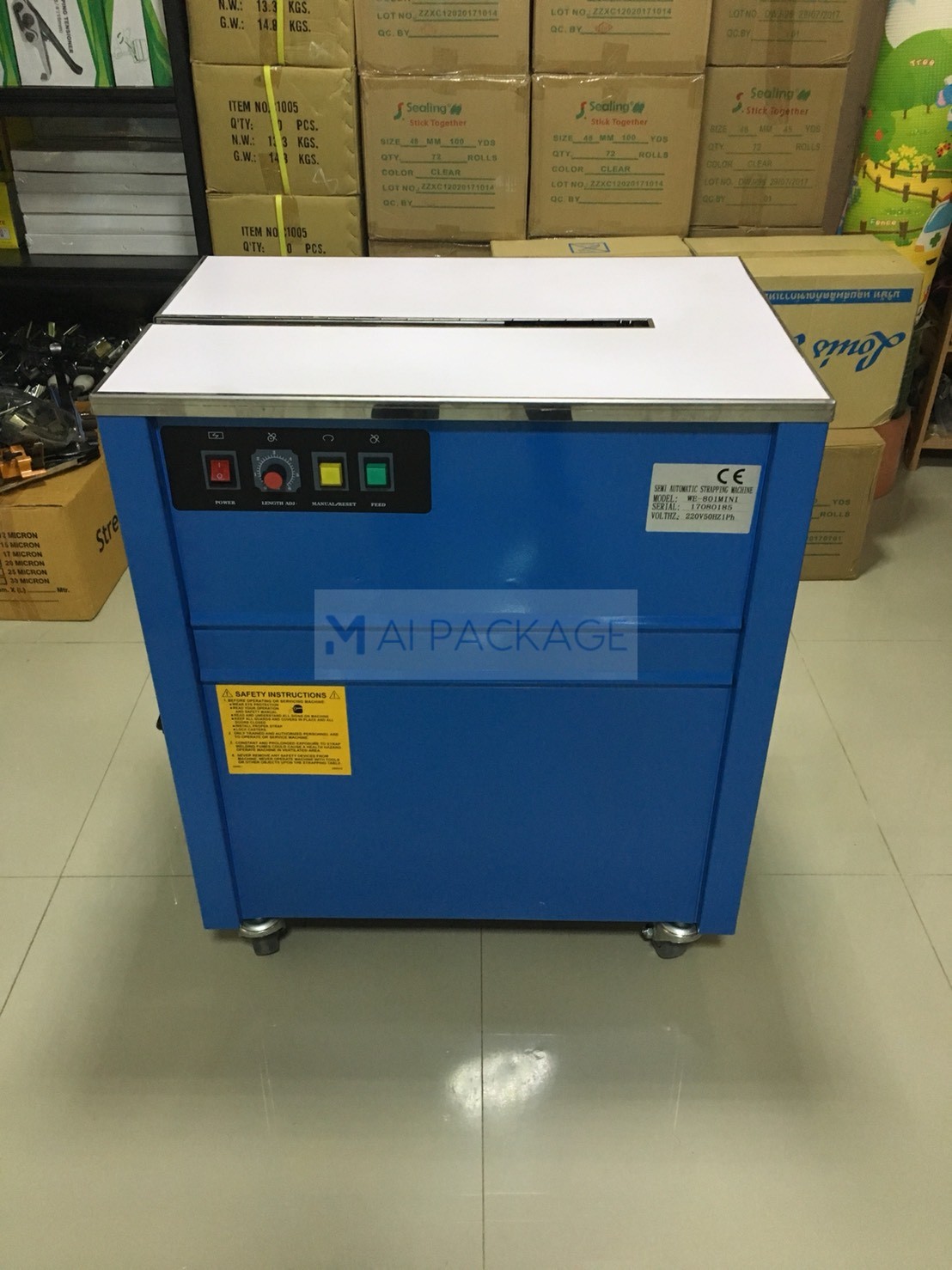 เครื่องรัดกล่อง,เครื่องรัดกล่องรุ่นWE-801mini