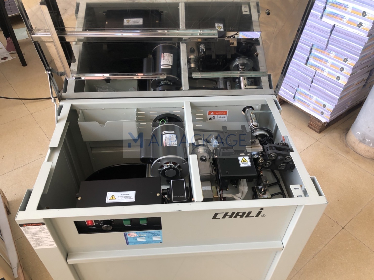 เครื่องรัดกล่อง,เครื่องรัดกล่องรุ่นJN-740,เครื่องรัดกล่องCHALI