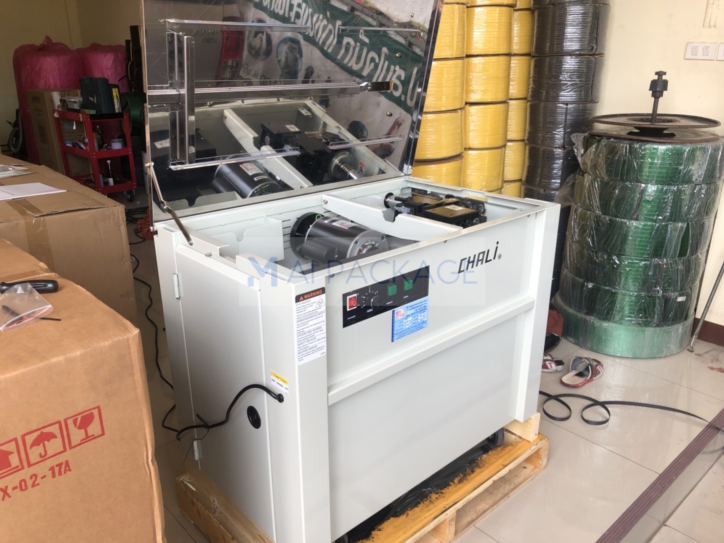 เครื่องรัดกล่อง,เครื่องรัดกล่องรุ่นJN-740,เครื่องรัดกล่องCHALI