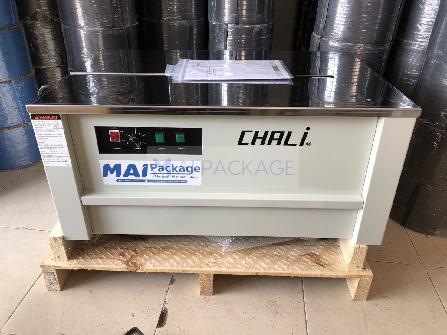 เครื่องรัดกล่อง,เครื่องรัดกล่องรุ่นJN-740L,เครื่องรัดสายรัดพลาสติก
