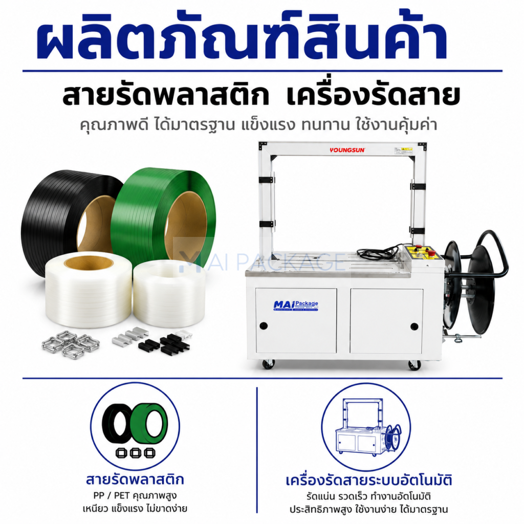 เครื่องรัดกล่อง สายรัดกล่อง