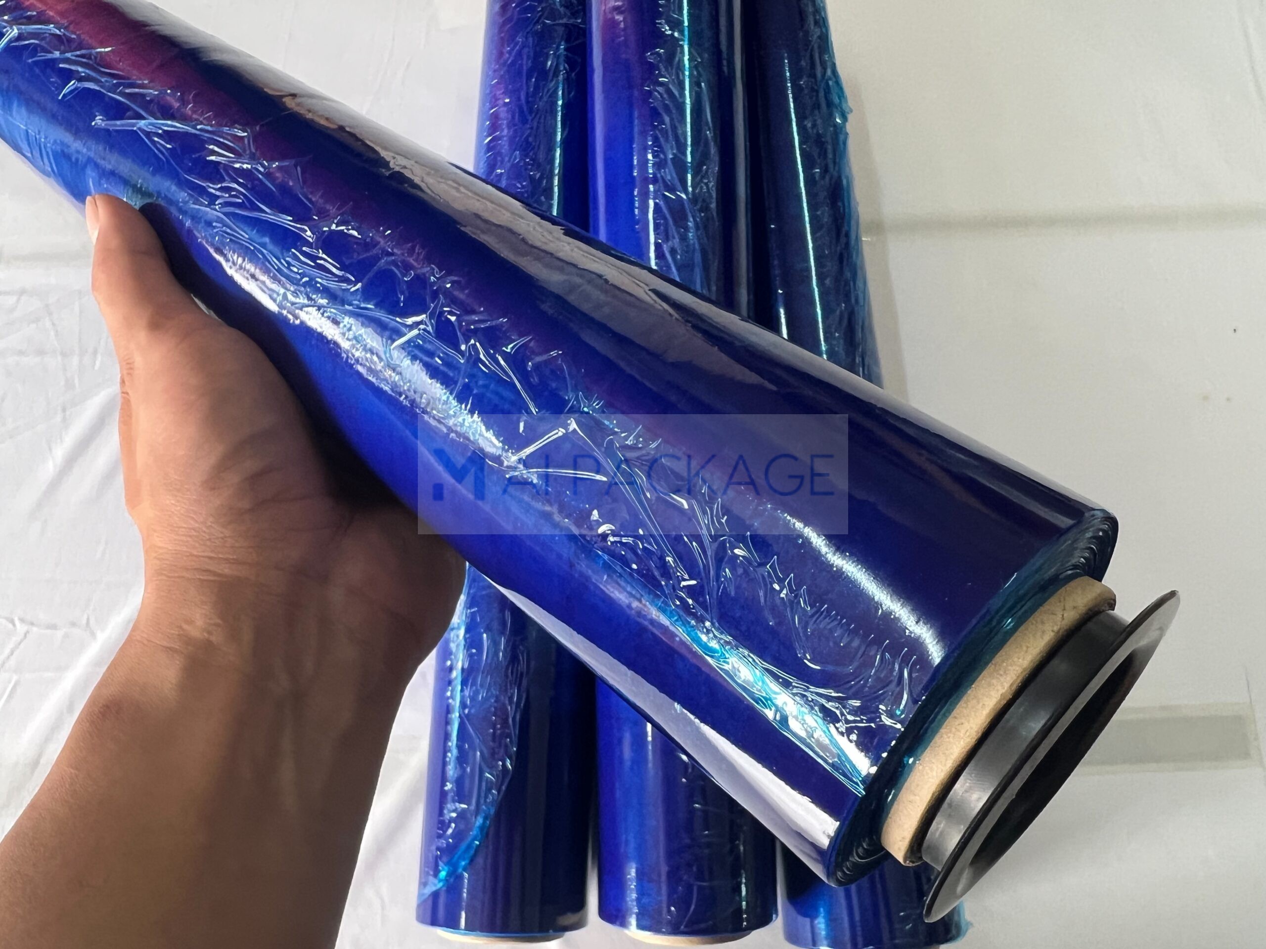 ฟิล์มยืดสีน้ำเงิน,ฟิล์มยืดแบบสี,ฟิล์มยืดพันพาเลท